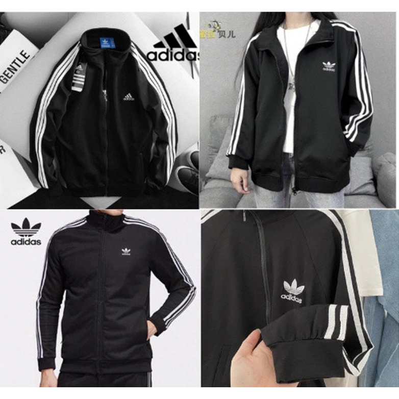 Áo khoác thể thao 3 sọc in chữ  thêu logo nam nữ mặc đẹp