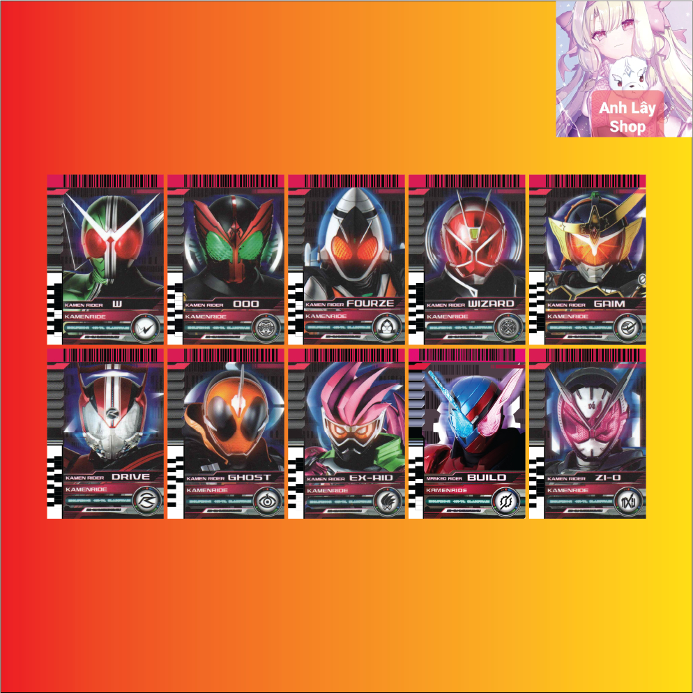 Đồ chơi Rider card Nhựa csm dx bootleg đọc được 20 lẽ heisei rider của series phim Siêu nhân Kamen rider Decade