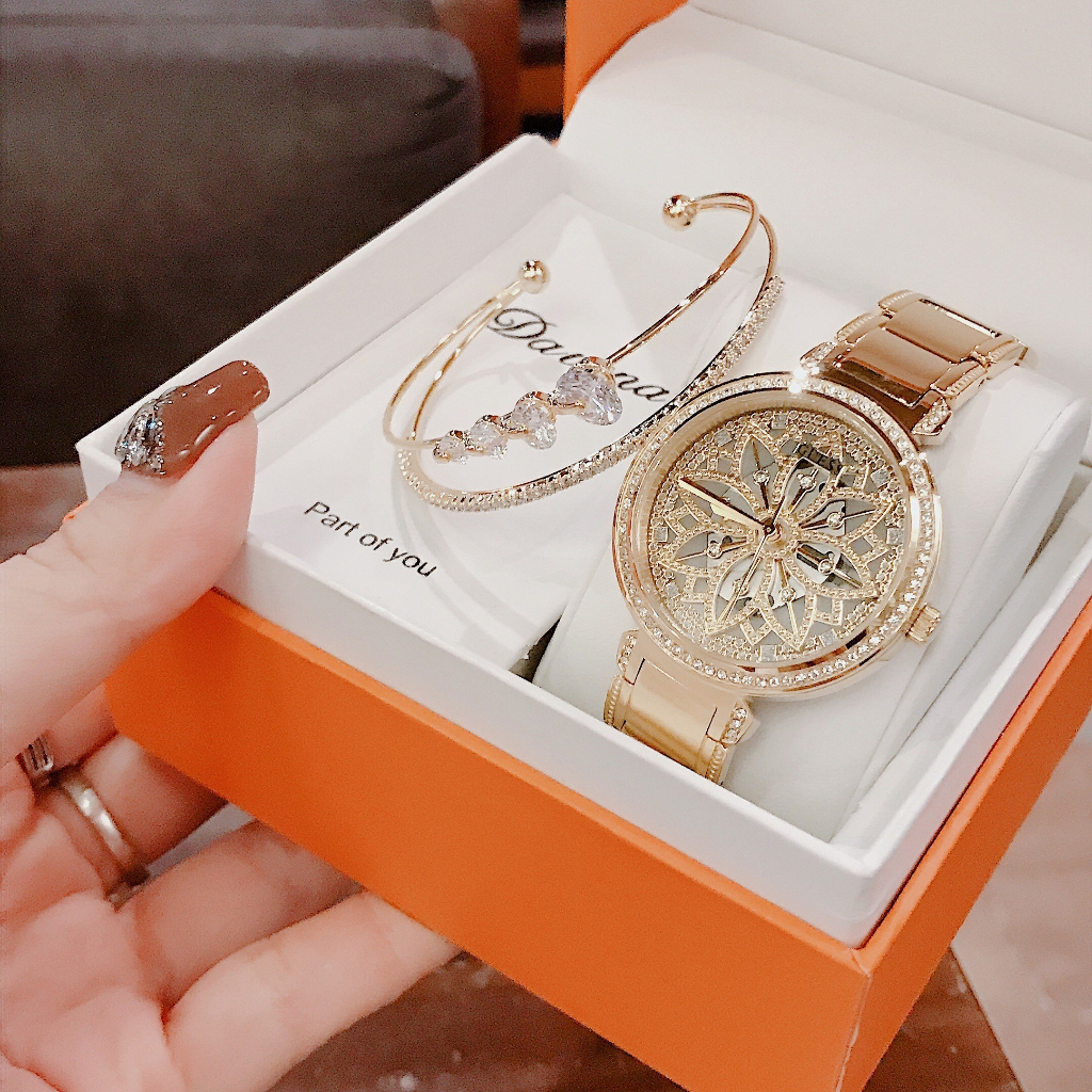 Đồng hồ nữ dây kim loại đeo tay chống nước thời trang cao cấp Guess size 36mm , vỏ thép không gỉ , sang trọng