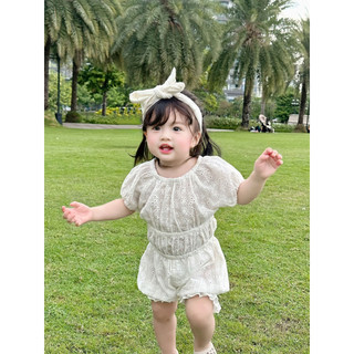 Romper đùi ren mimi em bé Nanci room (kèm turban xinh)