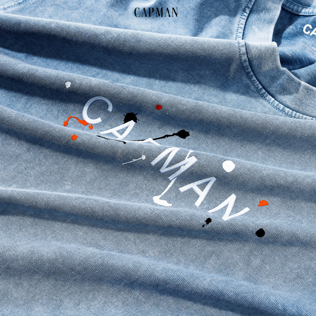 Áo thun unisex WASH phom rộng CAPMAN chính hãng ngắn tay | BigBuy360 - bigbuy360.vn