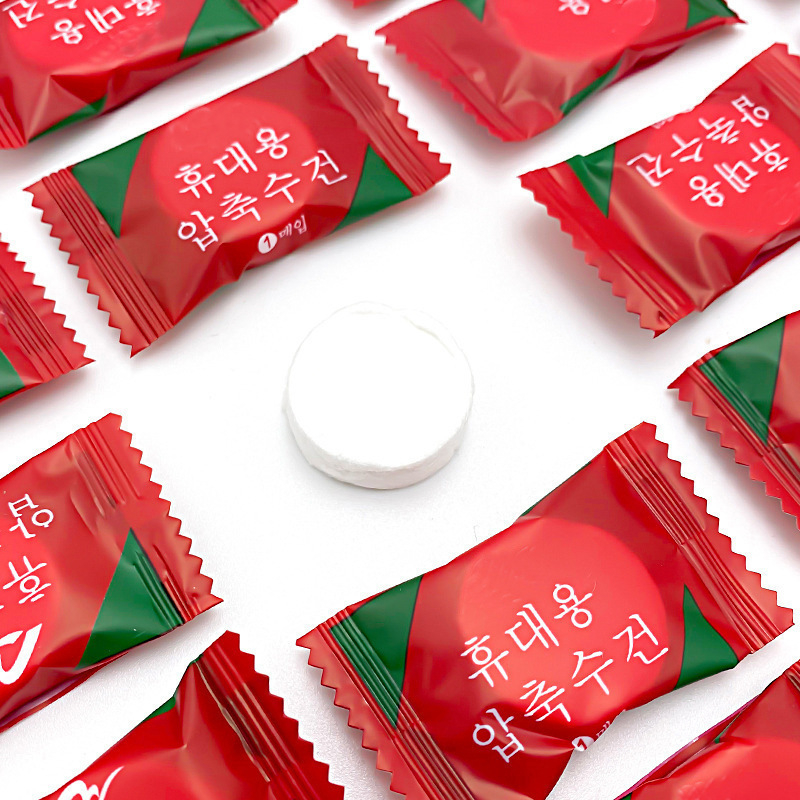 1 viên khăn nén hình tròn Hàn Quốc