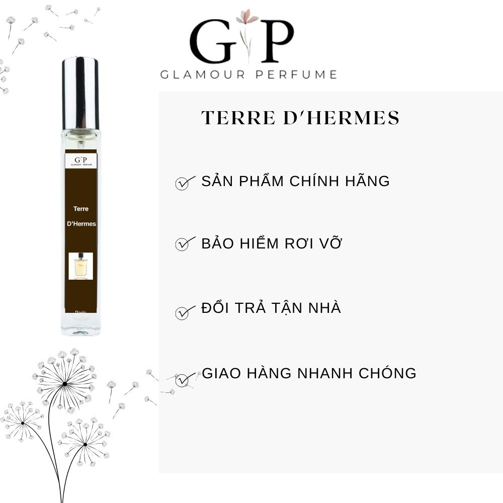 Nước hoa nam 10ml Glamour Perfume Terre d'hermes nam tính , mạnh mẽ , sang trọng