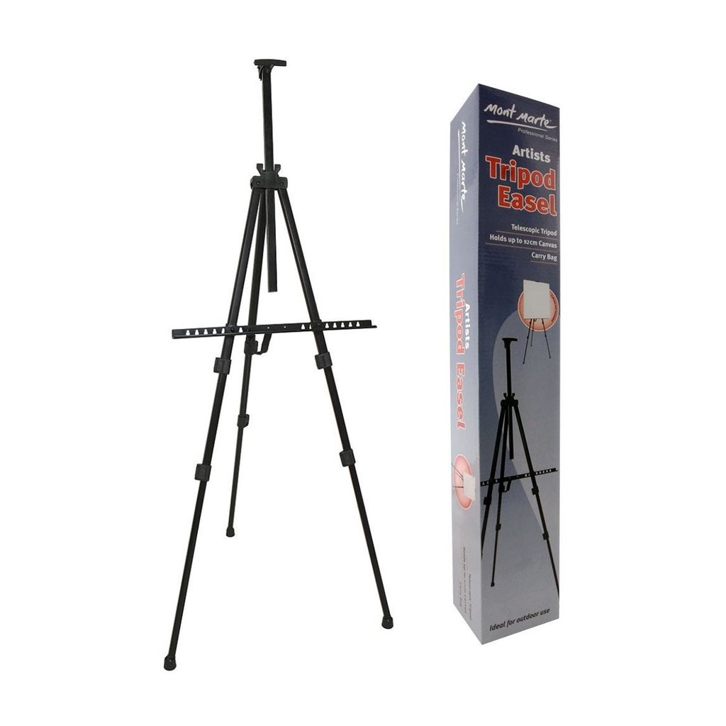 Giá vẽ thân nhôm sơn tĩnh điện 3 chân gấp gọn, dạng nhẹ, di động Mont Marte Tripod Easel MEA0025 180 cm