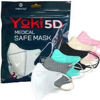 Combo 50 cái khẩu trang 5d mask yoki 4 lớp