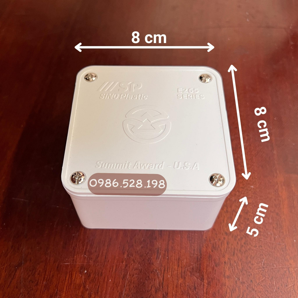 Hộp nối dây Sino các kích thước 8x8x5 11x11x5 16x16x5 18,5x18,5x8