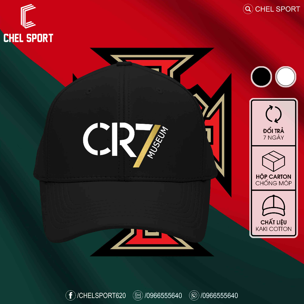Mũ nón Ronaldo kaki 100% cotton