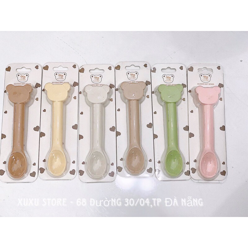 Thìa ăn dặm silicon Mumbebe cho bé ăn dặm