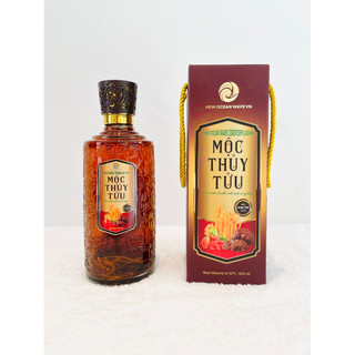 Đông trùng hạ thảo tươi, Linh chi , kỷ tử ngâm r.ượ.u chai nút bi 625 ml