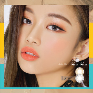 Lens cận 1 tháng màu xám mắt mèo cho mắt khô, yếu, nhạy cảm - My Ann Shasha Gray | Ann365 lens