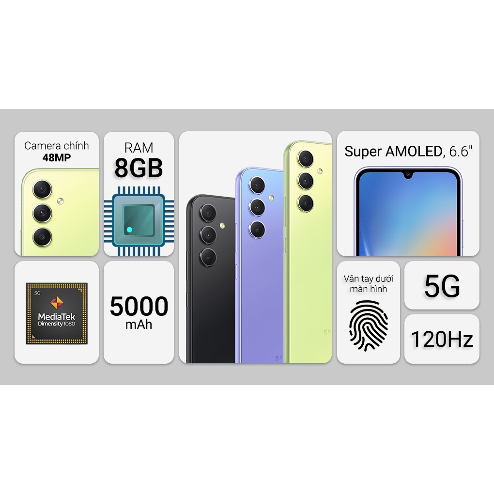 Điện thoại Samsung Galaxy A34 5G  - Hàng Chính Hãng