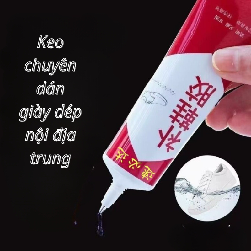 Keo dán giày dép siêu chắc siêu bền, chống nước, chống thấm, không mùi, bảo vệ tay, hàng loại 1, loại lớn 60ml