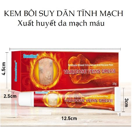 Kem bôi da đông y SUMIFUN | hỗ trợ suy giãn tĩnh mạch hiệu quả | tuýp 20gr