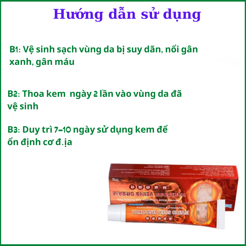 Kem bôi da đông y SUMIFUN | hỗ trợ suy giãn tĩnh mạch hiệu quả | tuýp 20gr