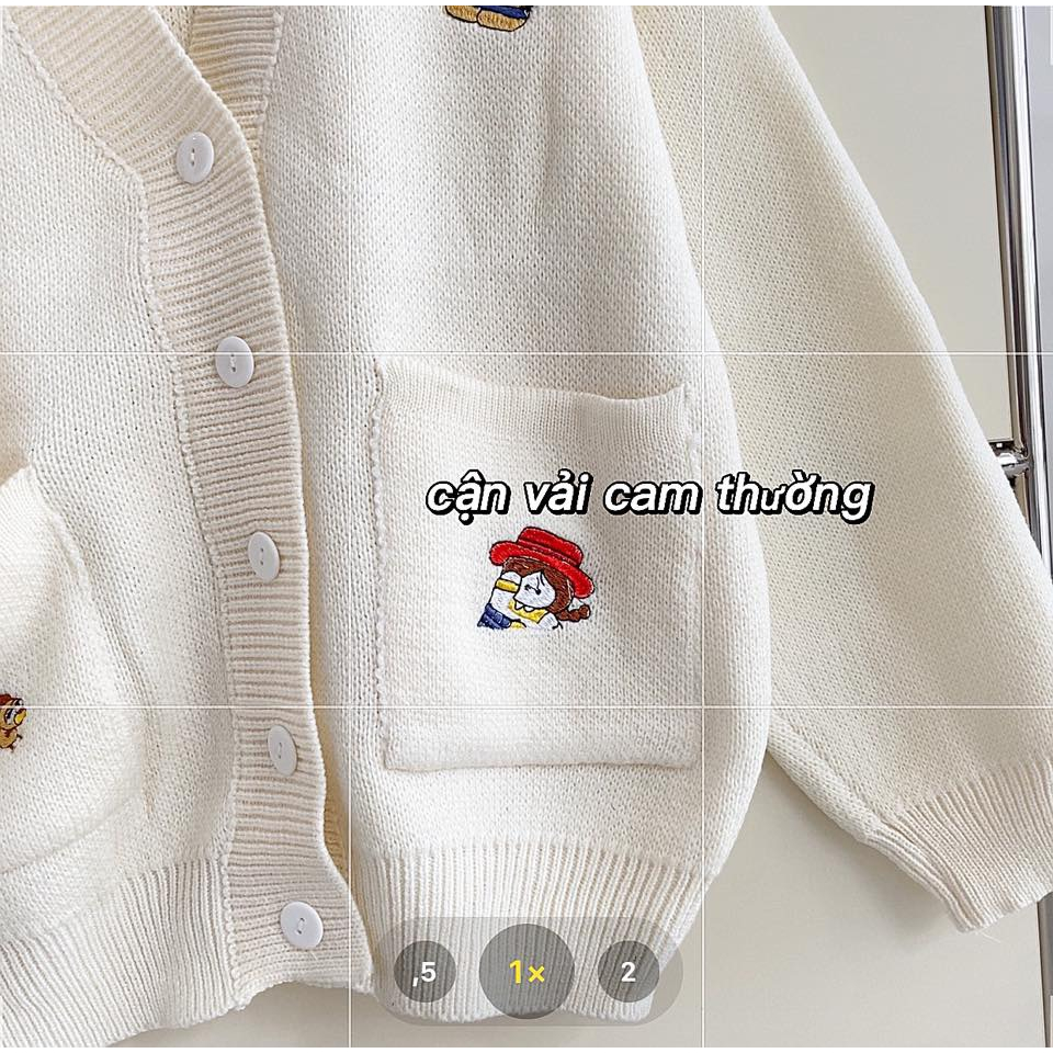 Cardigan len thêu gấu, thêu chữ 668945, 668946, 559257, 669258