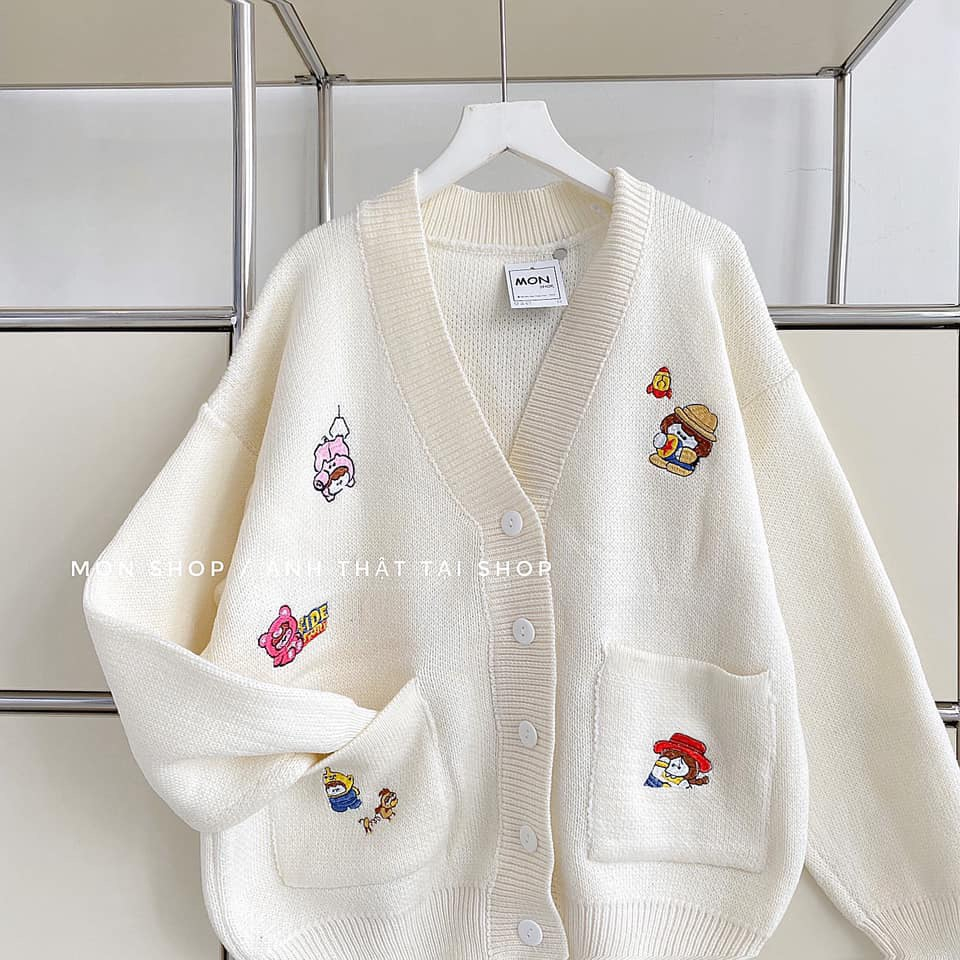 Cardigan len thêu gấu, thêu chữ 668945, 668946, 559257, 669258