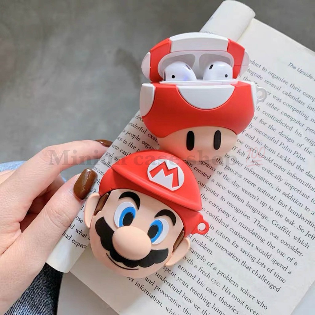 [Hàng loại 1] Ốp Airpods 1 và 2, tai nghe bluetooth i11,i12, i100, i9s... silicon 3D super mario cao