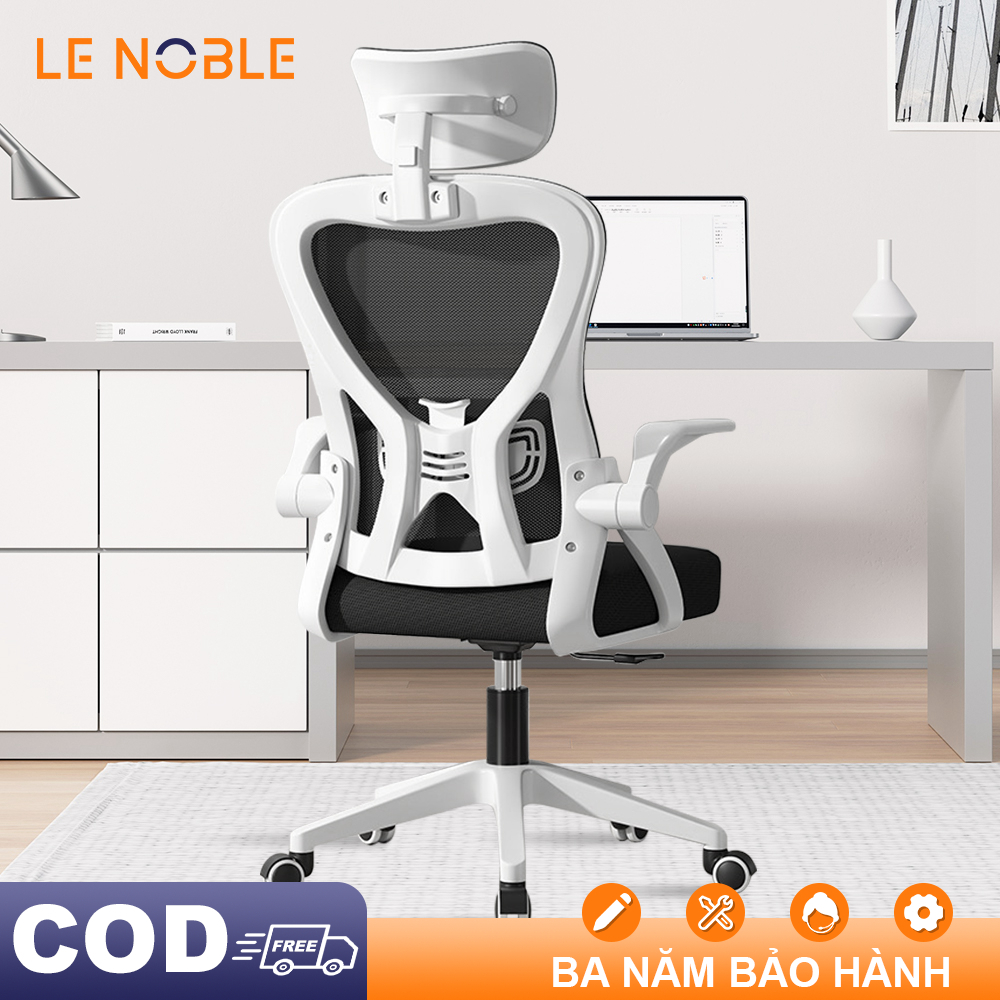 Lenoble S1 ghế xoay văn phòng học Hàn Quốc Ghế công thái học Ghế chơi trò chơi với hỗ trợ tay vịn có thể điều chỉnh