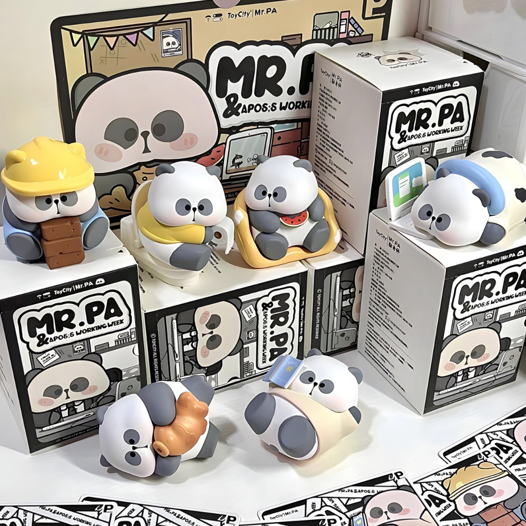 Mô hình MR.PANDA Working Week Quà Tặng Sinh Nhật Dễ Thương Mô Hình Hành Động Trẻ Em Đồ Trí