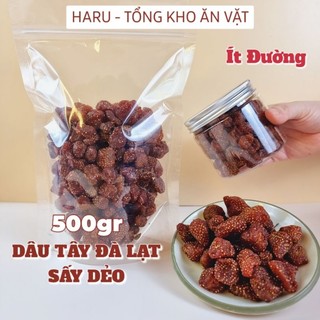Đặc sản đà lạt dâu tây sấy dẻo ít đường 500gr - haru
