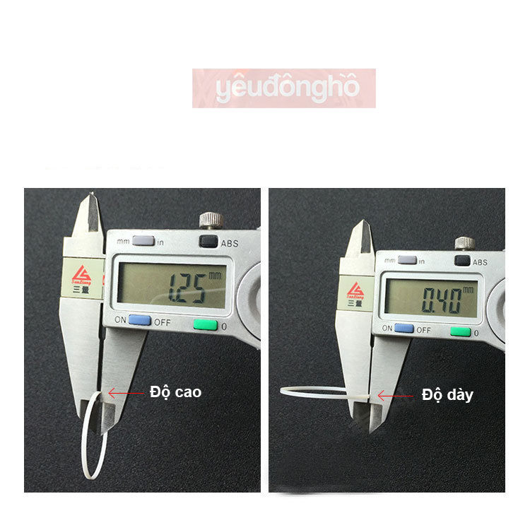Gioăng kính cho đồng hồ, ron kính chiều cao 1.25 độ dày 0.4mm