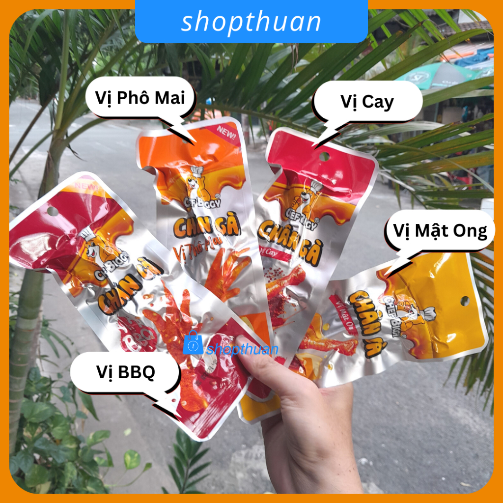 HCM - Chân gà Chef Biggy 30g vị mật ong, vị cay, phô mai, bbq - chân gà ăn liền