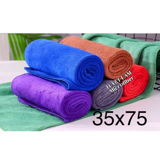 Khăn gội đầu 35x75 microfiber,mềm mịn, không sổ lông giá sốc !