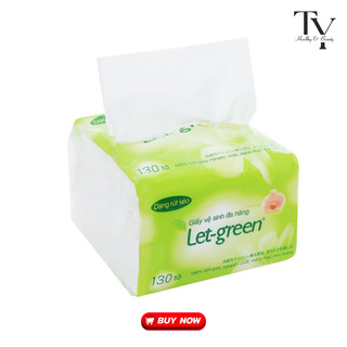 Giấy đa năng vệ sinh Let-green 10x21cm 130 tờ