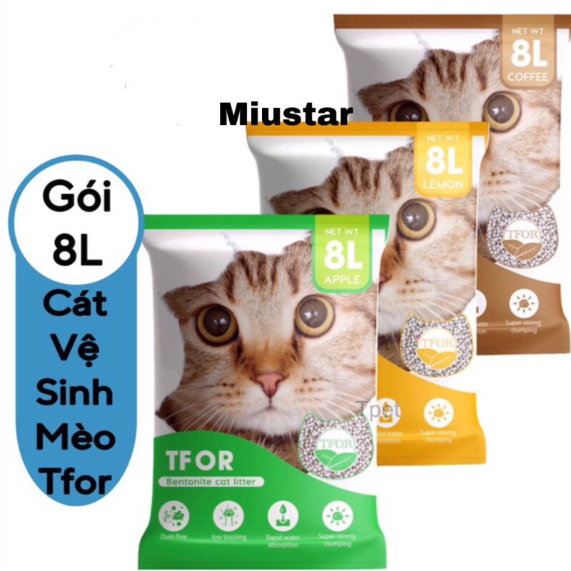 tải 6 túi cát 8lit tfor cát vệ sinh cho mèo khử mùi vón cục