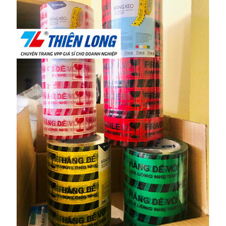 5 cuộn băng keo, băng dính hàng dễ vỡ Thiên Long lõi mỏng