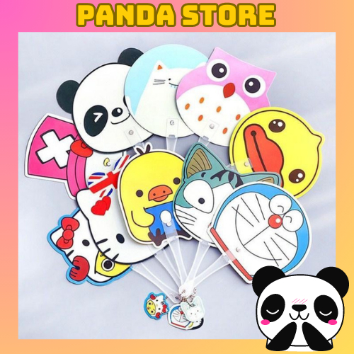 Quạt Tròn Cầm Tay Mini Cute, Quạt Nhựa Cầm Tay Xinh Xắn Đáng Yêu Nhặt Ngẫu Nhiên