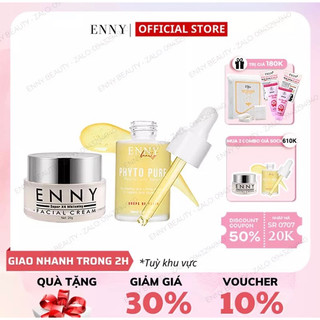 Combo Kem Dưỡng Trắng Da Mặt Face X4 Saffron ENNY 40 Gram Và Serum DNA ENNY Phục Hồi Da Căng Bóng 30 ML Tặng 3 Quà combo