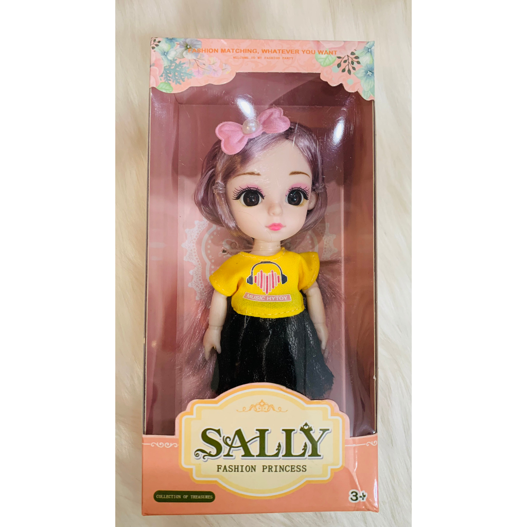 HỘP ĐỒ CHƠI BABY KHỚP, MẮT THỦY TINH ĐỦ MẪU Sally Fashion Princess