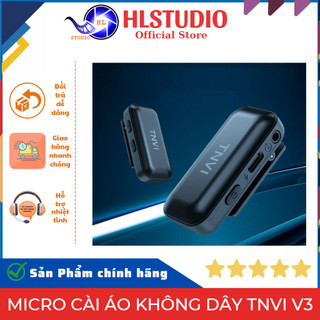 Micro Thu Âm Cài Áo Không Dây TNVI V3 Cho 2 Người HL Studio