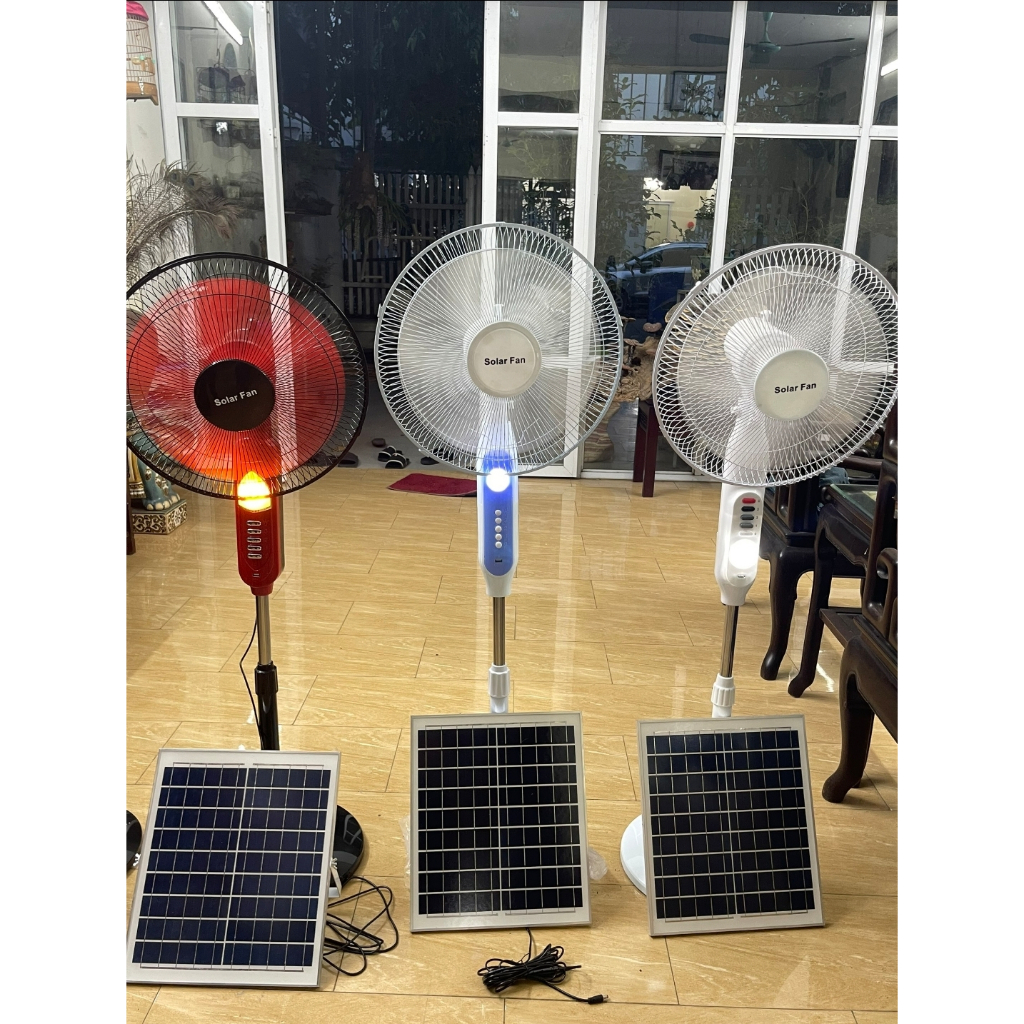Quạt tích điện năng lượng mặt trời solar fan công suất 25W, kích thước tấm tin 35x40cm.xả lỗ
