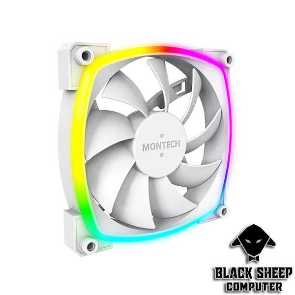 Quạt Fan MONTECH AX120 PWM WHITE SYNC MAIN - Tặng Kèm 4 Ốc
