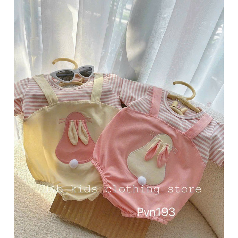 Body tai thỏ đap nổi 4-12kg cho bé chất cotton mịn mát co dãn 4chieu