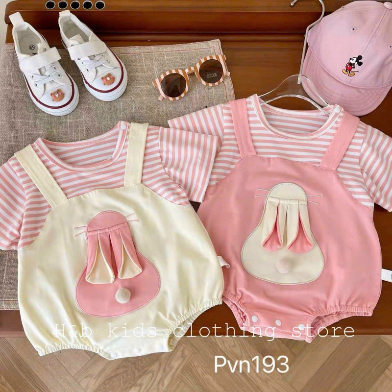 Body tai thỏ đap nổi 4-12kg cho bé chất cotton mịn mát co dãn 4chieu