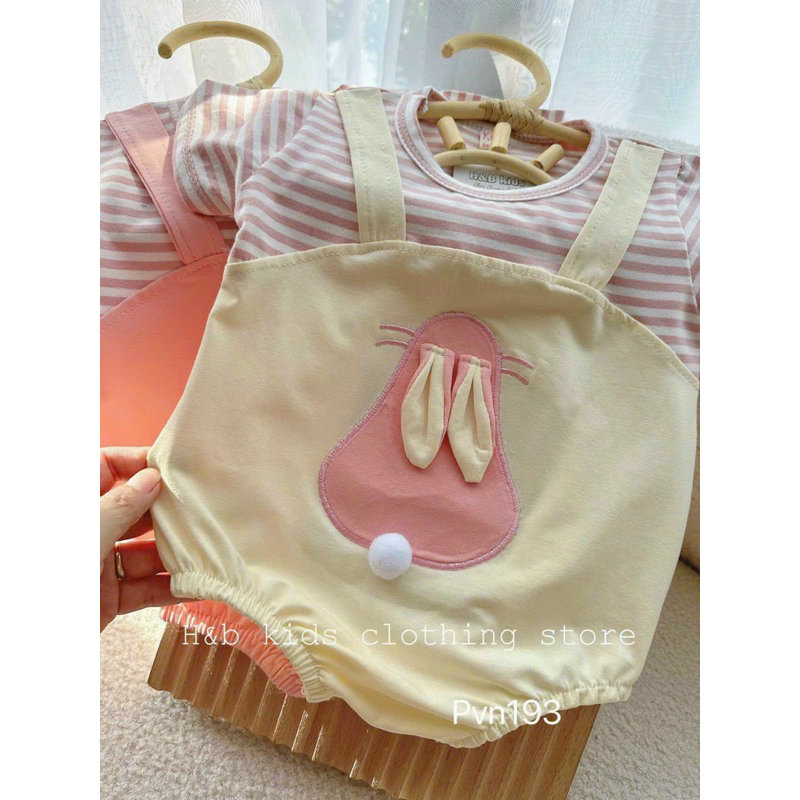 Body tai thỏ đap nổi 4-12kg cho bé chất cotton mịn mát co dãn 4chieu