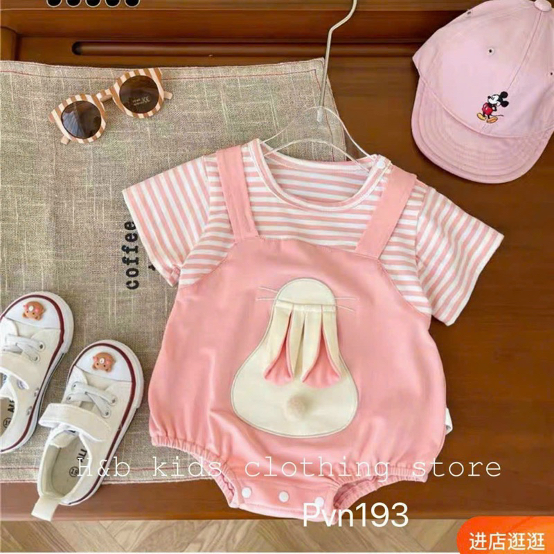 Body tai thỏ đap nổi 4-12kg cho bé chất cotton mịn mát co dãn 4chieu