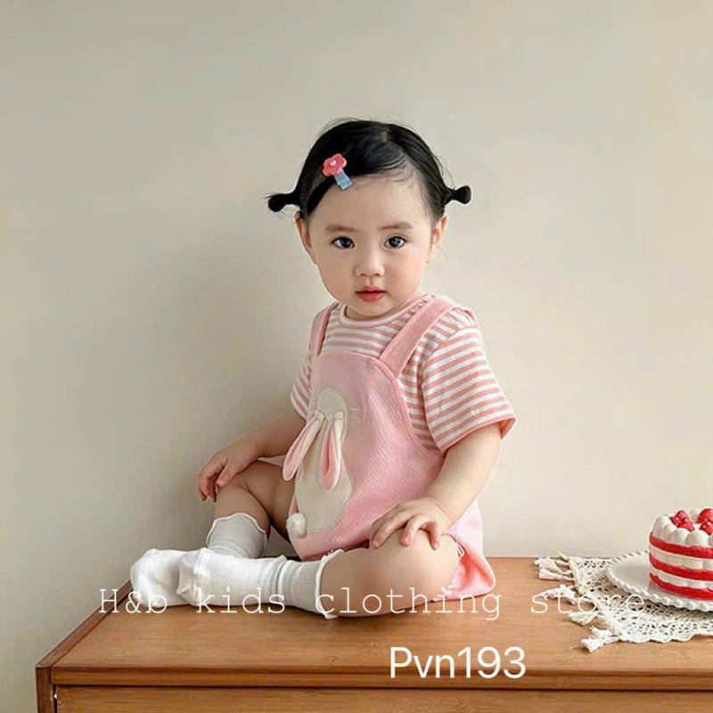 Body tai thỏ đap nổi 4-12kg cho bé chất cotton mịn mát co dãn 4chieu