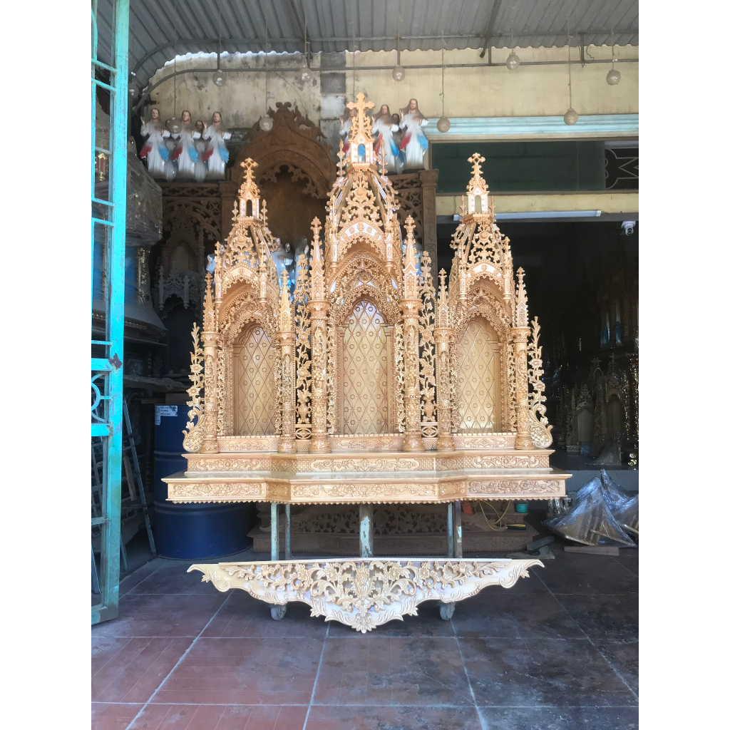 Bàn thờ công giáo , Toà thờ Chúa , Tòa gỗ đẹp , Tượng gỗ