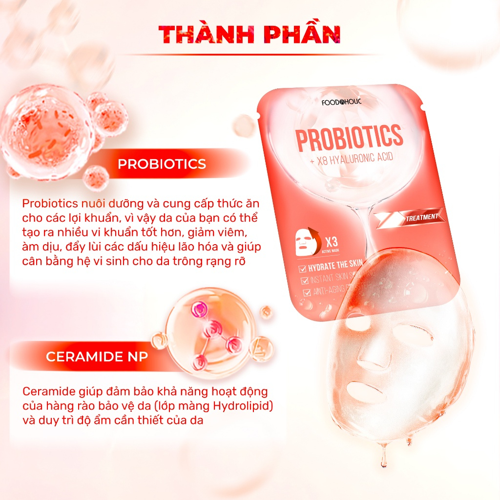 Mặt Nạ Giấy Foodaholic Dưỡng Da Toàn Diện Mask 23g