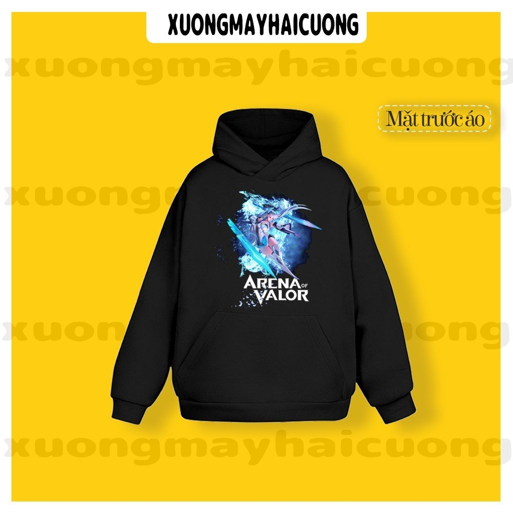 Áo Hoodie  Game _ Liên Quân Mobi ROV . Mẫu tướng được yêu thích FLo - Airi - Nakroth - Zuka - Ryoma