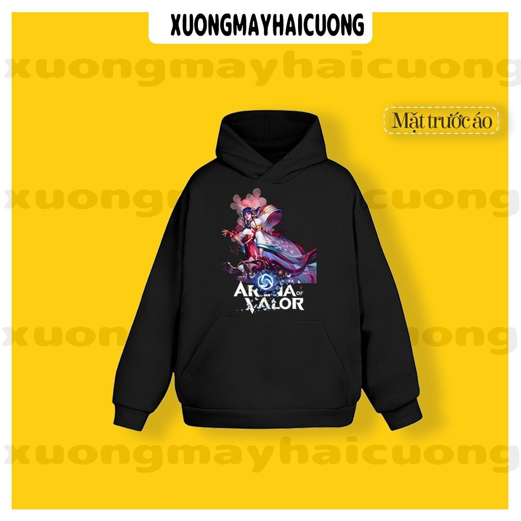 Áo Hoodie  Game _ Liên Quân Mobi ROV . Mẫu tướng được yêu thích FLo - Airi - Nakroth - Zuka - Ryoma