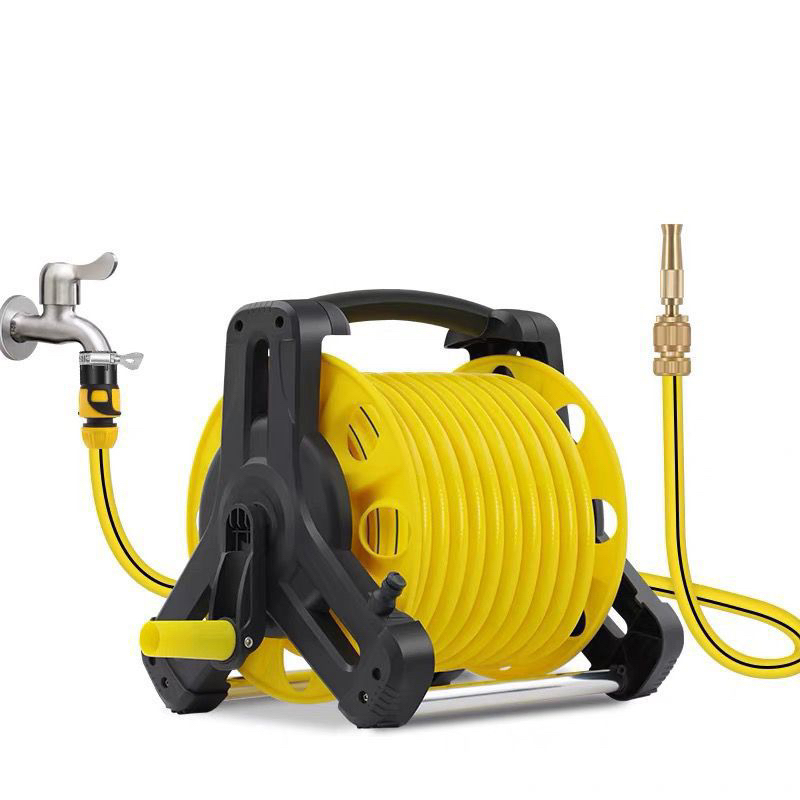 Combo Bộ khung rulo kèm dây 3 lớp 25m, khớp nối và đầu vòi xịt đa năng rửa sân vườn, tưới cây, rửa xe tiện lợi