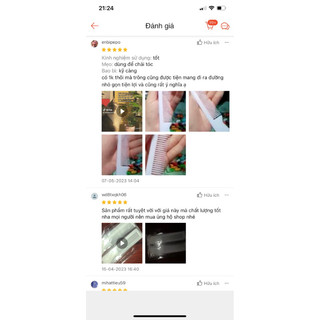 Lược mini trắng bỏ túi (5 cái )