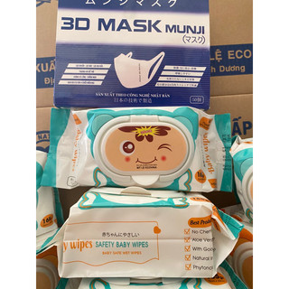 1 bịch khăn ướt gấu 650gram không mùi khổ lớn, khăn dày
