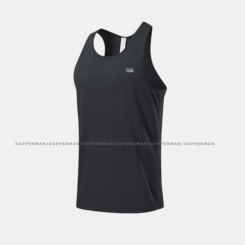 Áo tank top thể thao nam khoét nách DAPPERMAN 100% Polyester nhanh khô thoáng khí thoải mái vận động