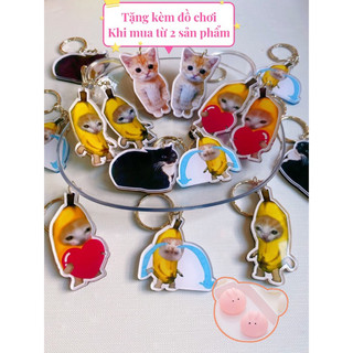 Móc khoá mèo chuối hottrend 2023